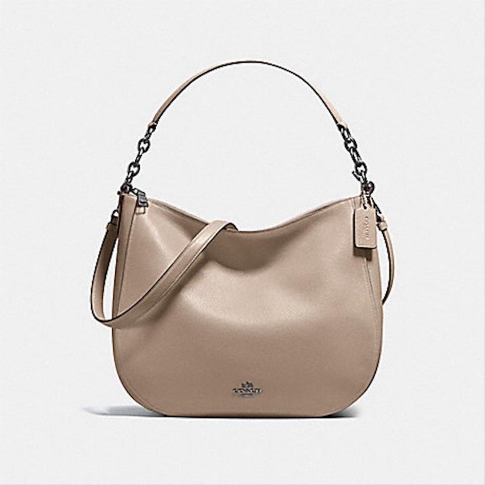 Coach Chelsea 32 In Pebble Beige Leather Hobo Bag